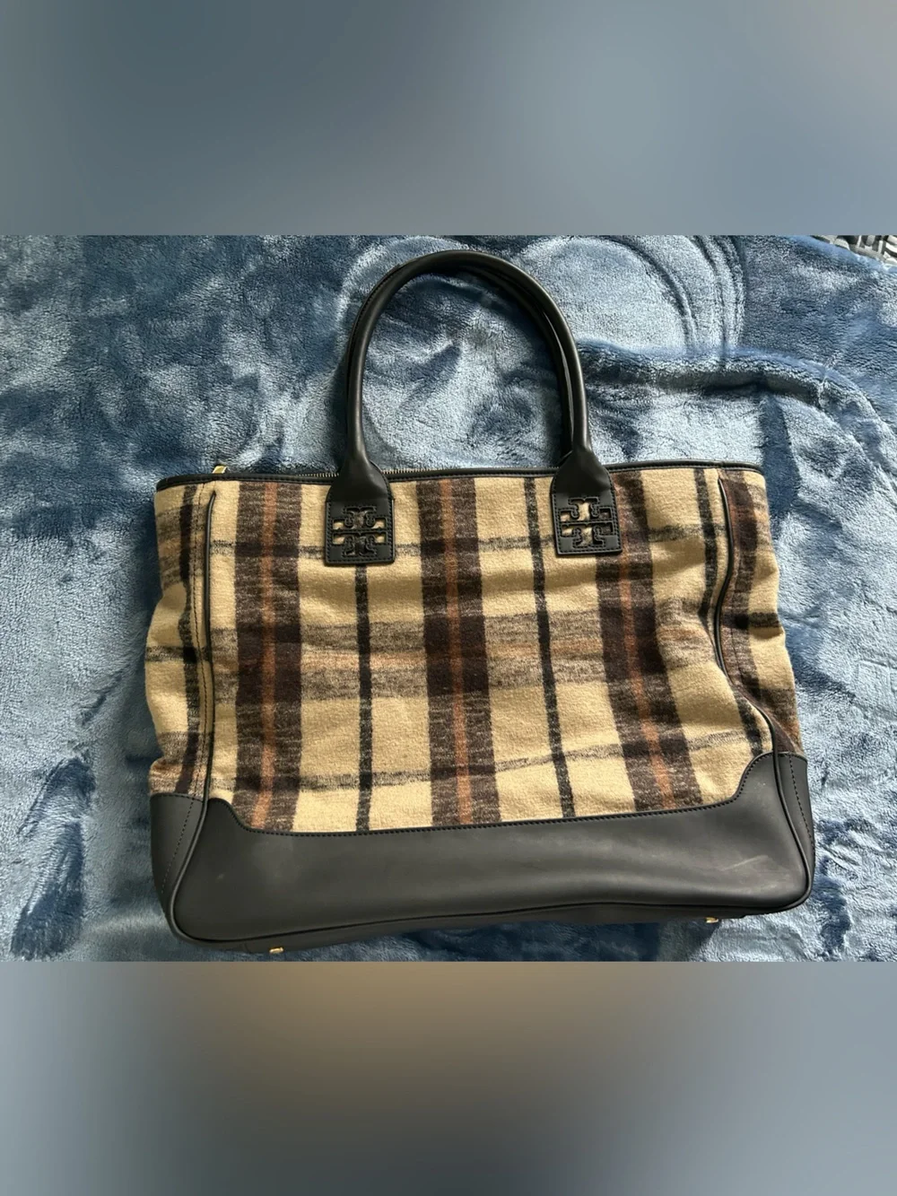 Tory Burch structured plaid
